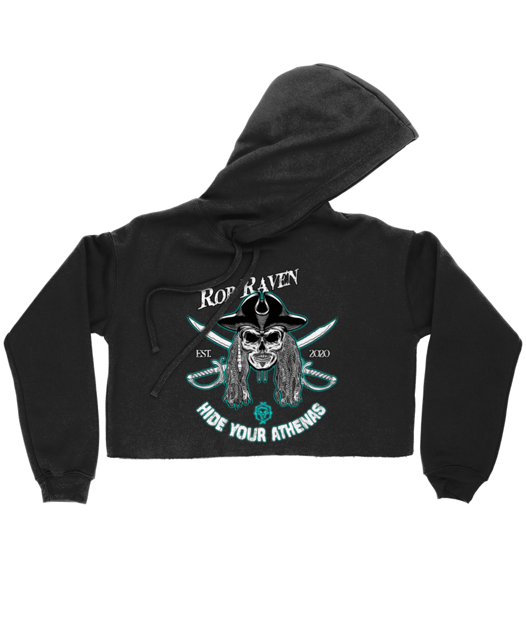 Rob Raven 'Hide your Athenas' Ladies Cropped Hoodie