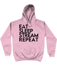 Load image into Gallery viewer, &#39;Eat Sleep Stream Repeat&#39; College Hoodie
