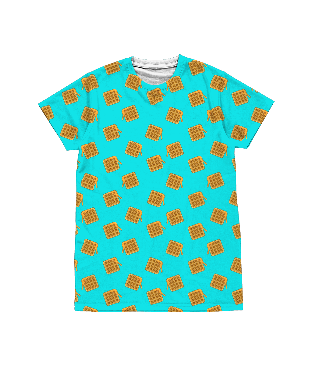 Faffy Waffle Print T-shirt