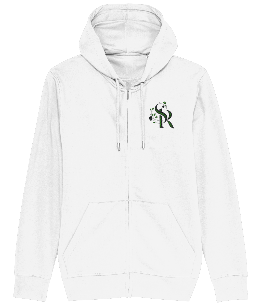 September Rose Embroidered Connector Zip Hoodie