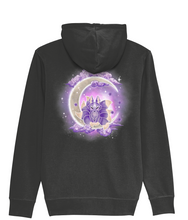 Load image into Gallery viewer, Crescent Moon Kitsune Zip Connector Hoodie
