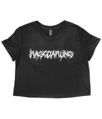 Rage Darling 'Death Metal Rage' Ladies Flowy Cropped T-Shirt