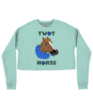 Load image into Gallery viewer, September Rose Ladies Cropped Sweatshirt ‘Tw*t Horse’
