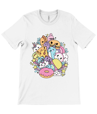 Kawaii Fast Food Friends Crew Neck T-Shirt