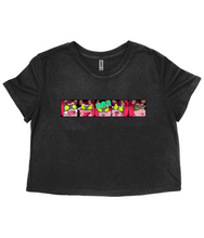 Load image into Gallery viewer, Rage Darling Emotes Ladies Flowy Cropped T-Shirt
