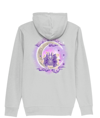 Crescent Moon Kitsune Zip Connector Hoodie