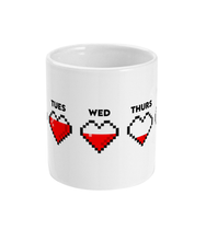 Load image into Gallery viewer, Draining Hearts 11oz Mug
