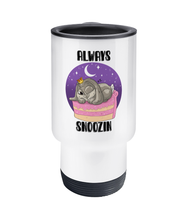 Load image into Gallery viewer, Pixie Cake Face &#39;Always Snoozin&#39; Travel Mug
