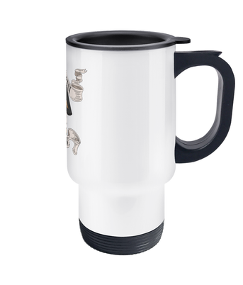 Rob Raven Travel Mug 'Captain Fenton Scroll'