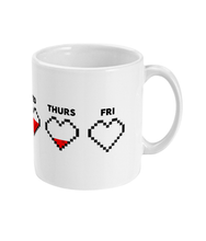 Load image into Gallery viewer, Draining Hearts 11oz Mug
