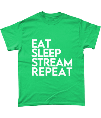 'Eat Sleep Stream Repeat' T-Shirt