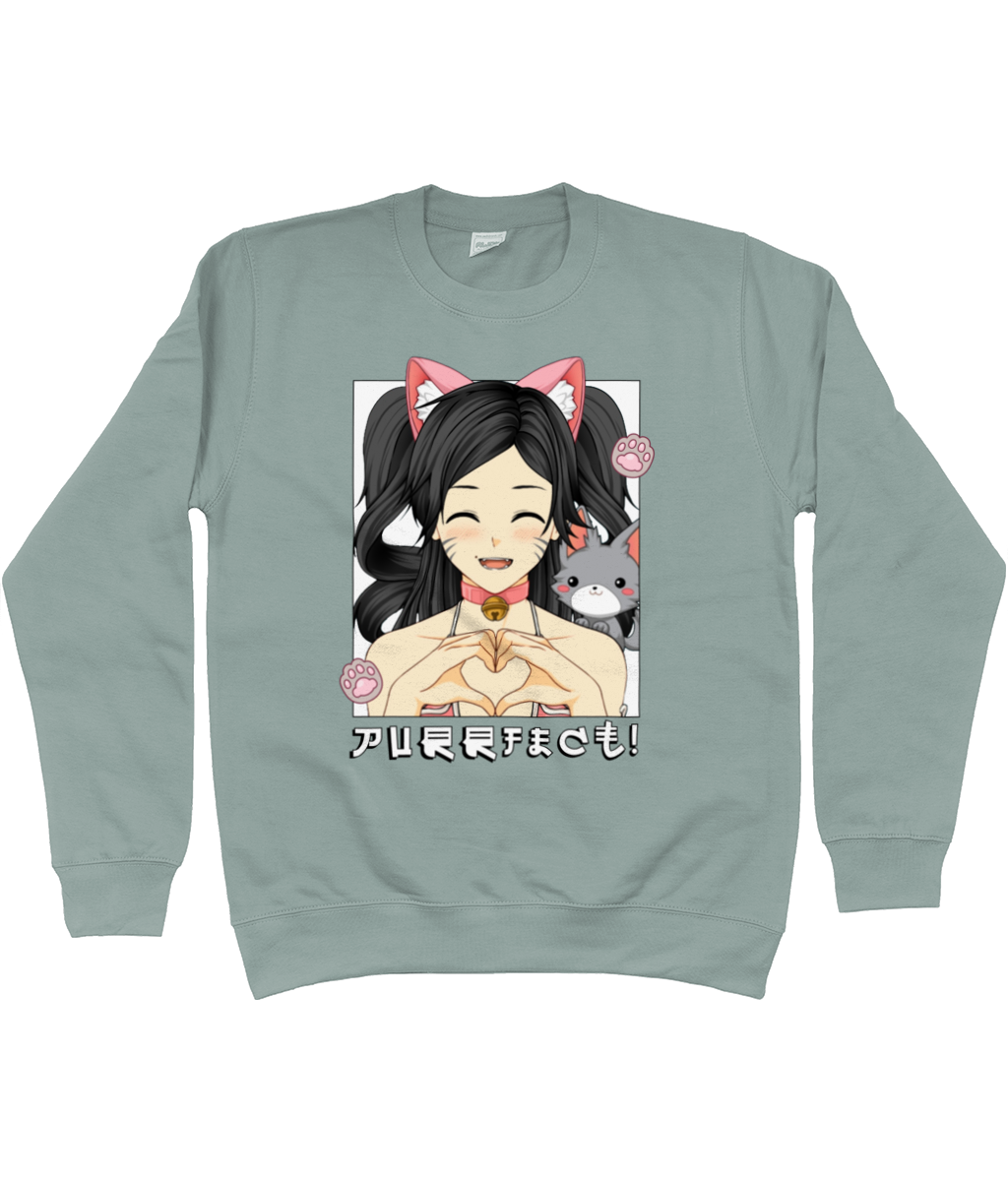 Purrfect Anime Girl Sweatshirt