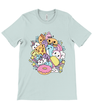 Load image into Gallery viewer, Kawaii Fast Food Friends Crew Neck T-Shirt
