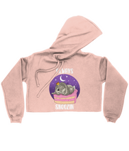 Load image into Gallery viewer, Pixie Cake Face &#39;Always Snoozin&#39; Ladies Cropped Hoodie
