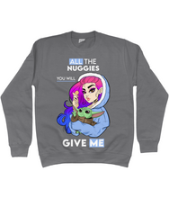 Load image into Gallery viewer, Pixie Cake Face &#39;All The Nuggies&#39; Sweatshirt
