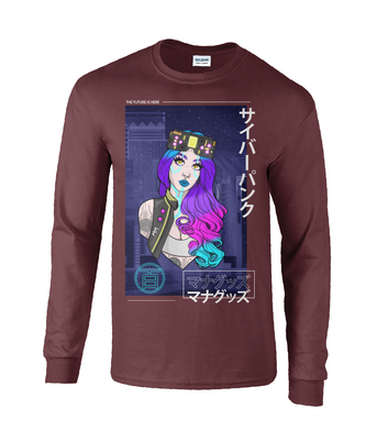 Cyberpunk Girl Long Sleeve T-Shirt