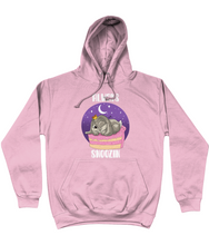 Load image into Gallery viewer, Pixie Cake Face &#39;Always Snoozin&#39; College Hoodie
