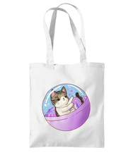 Load image into Gallery viewer, Space Kitty Shoulder Tote Bag
