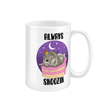 Load image into Gallery viewer, Pixie Cake Face &#39;Always Snoozin&#39; 15oz Mug
