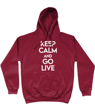 Load image into Gallery viewer, &#39;Keep Calm And Go Live&#39; College Hoodie
