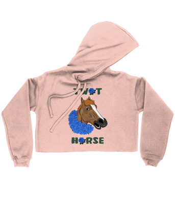 September Rose Ladies Cropped Hoodie Tw*t Horse’