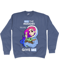 Load image into Gallery viewer, Pixie Cake Face &#39;All The Nuggies&#39; Sweatshirt
