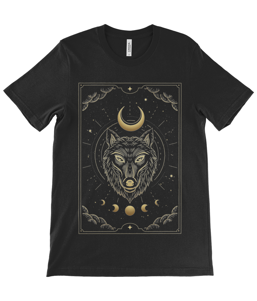 Wolf Tarot Style Crew Neck T-Shirt