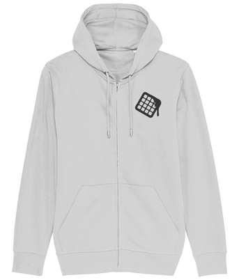 Faffy Waffle Embroidered Zip Connector Hoodie