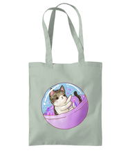 Load image into Gallery viewer, Space Kitty Shoulder Tote Bag

