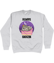 Load image into Gallery viewer, Pixie Cake Face &#39;Always Snoozin&#39; Sweatshirt
