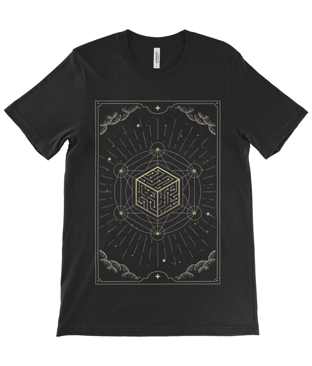 Puzzle Cube Tarot Style Crew Neck T-Shirt