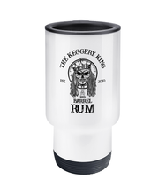 Load image into Gallery viewer, Rob Raven Travel Mug &#39;Red Barrel Rum&#39;
